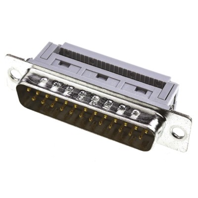 HARTING D-Sub Standard 25 Way Right Angle 2.77 mm Pitch Cable D-Sub Connector Male 09663286700