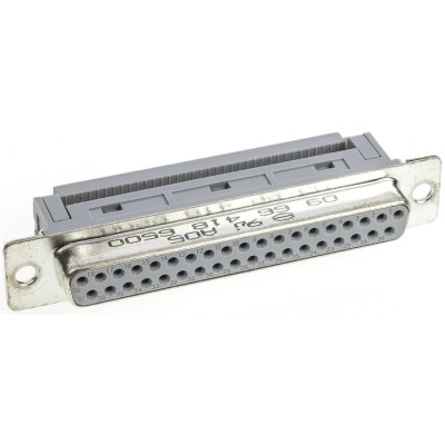 HARTING D-Sub 37 Way Right Angle 2.77 mm Pitch Cable D-Sub Connector Female 09664186500