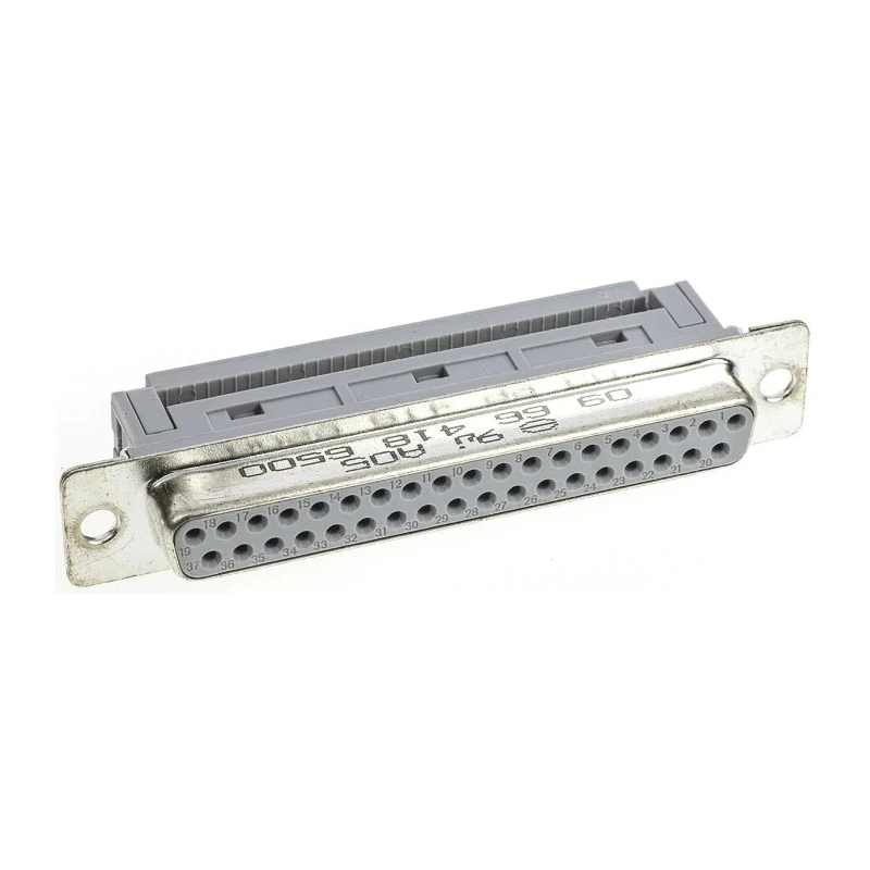 HARTING D-Sub 37 Way Right Angle 2.77 mm Pitch Cable D-Sub Connector Female 09664186500
