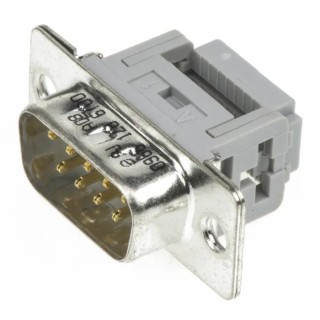 HARTING D-Sub 9 Way Right Angle 2.77 mm Pitch Cable Connector Male 09661286700