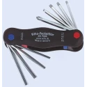 Wiha 9 Piece L Metric Hex Key Set Chrome Vanadium Steel Electro Plated Hex Sizes 3 to 6 mm and T10 to T20 25293