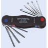 Wiha 9 Piece L Metric Hex Key Set Chrome Vanadium Steel Electro Plated Hex Sizes 3 to 6 mm and T10 to T20 25293