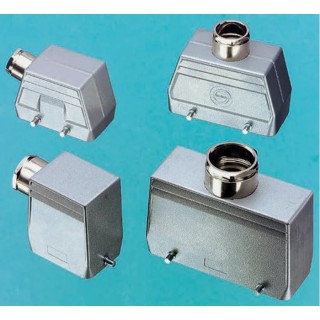 EPIC Heavy Duty Power Connector Hood Aluminium Alloy IP65 24+E Poles M25 Thread 2 Levers 19121000+71201300