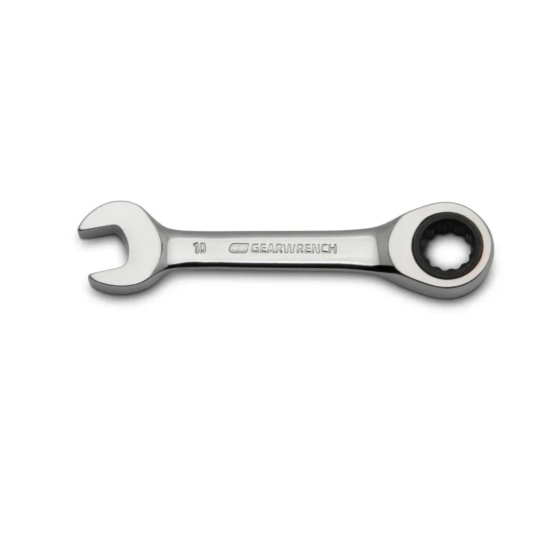 GearWrench 10-Piece Ratchet Spanner Set, 10 to 19 mm, Alloy Steel, Chrome Finish 9520D