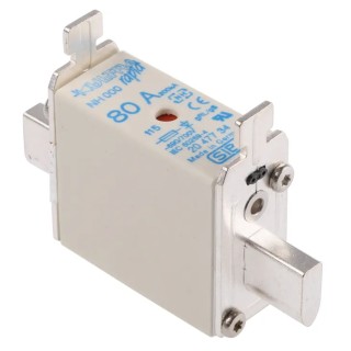 SIBA 80A NH Fuse NH000 690V AC, High Rupture Capacity, 110 mm Fixing Centres NH000