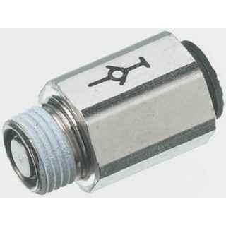Legris LF3000 Series Pneumatic Fitting Male Threaded-to-Tube Push In 8 mm Nickel Plated Brass 1/4 in R LF3000