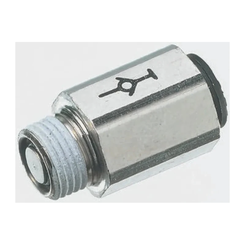 Legris LF3000 Series Pneumatic Fitting Male Threaded-to-Tube Push In 8 mm Nickel Plated Brass 1/4 in R LF3000