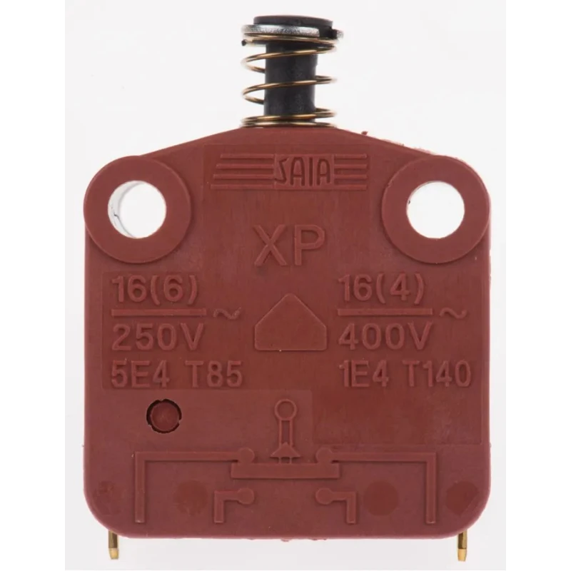 Saia-Burgess Door Micro Switch SPST Plunger 16A 250VAC IP40 -20°C to 140°C 74106