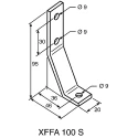 FlexLink Stainless Steel Floor Bracket 7.2 mm Groove Compatible with 60 mm Strut Profile XFFA 100 S