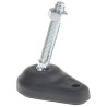 FlexLink Polyamide Heavy Duty Adjustable Foot M12 Thread 11 mm Groove XCFS 12X60X71