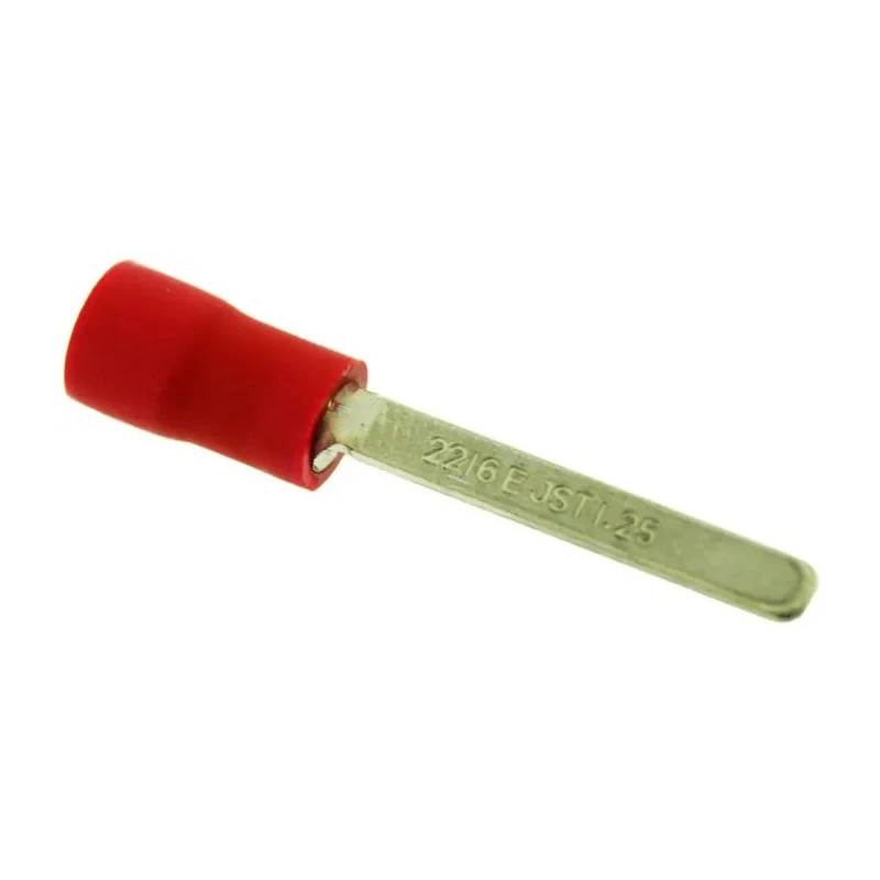 JST Insulated Crimp Blade Terminal 18 mm Blade Length, 22 AWG to 16 AWG, Red FV1.25-AF2.3A(LF)K