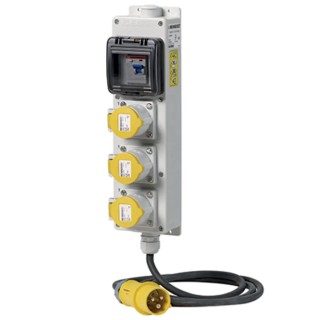 MENNEKES Yellow IP44 Industrial 3P Power Connector 16A 130V IP44 
