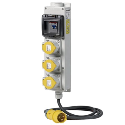 MENNEKES Yellow IP44 Industrial 3P Power Connector 16A 130V IP44 