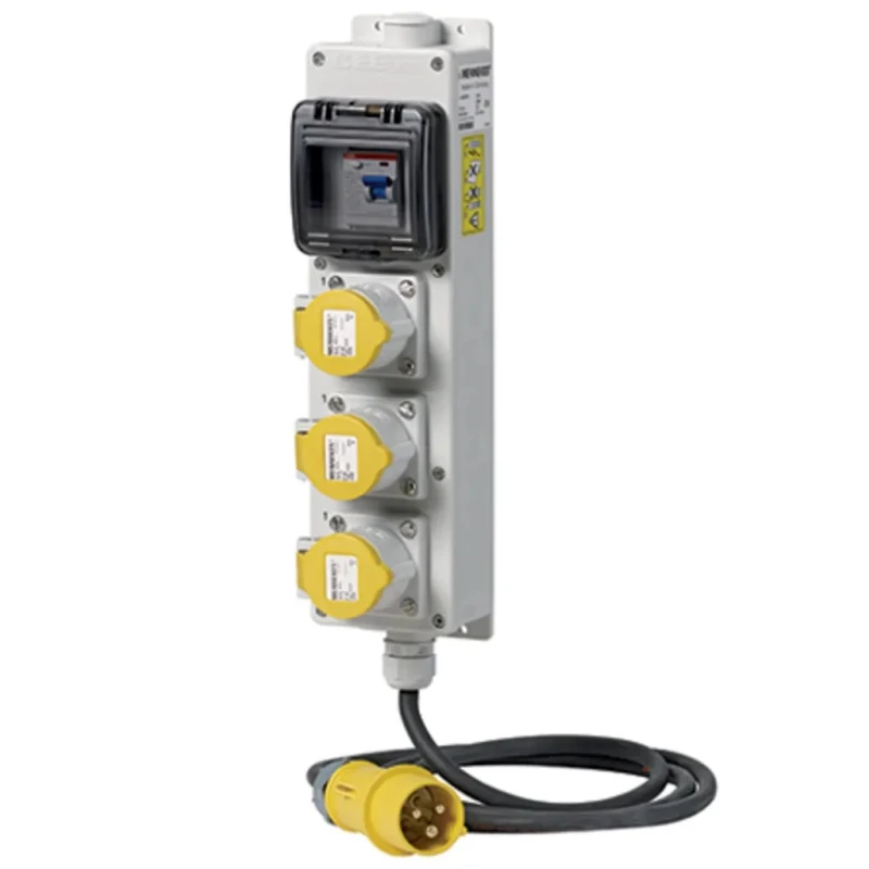 MENNEKES Yellow IP44 Industrial 3P Power Connector 16A 130V IP44 