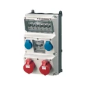 MENNEKES Industrial Power Connector Wall Mount 5-Pole 16A 400V IP44 Red Blue IP44
