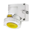 MENNEKES Industrial Power Connector Wall Mount 32A 110V IP67 Yellow 3 Pole 