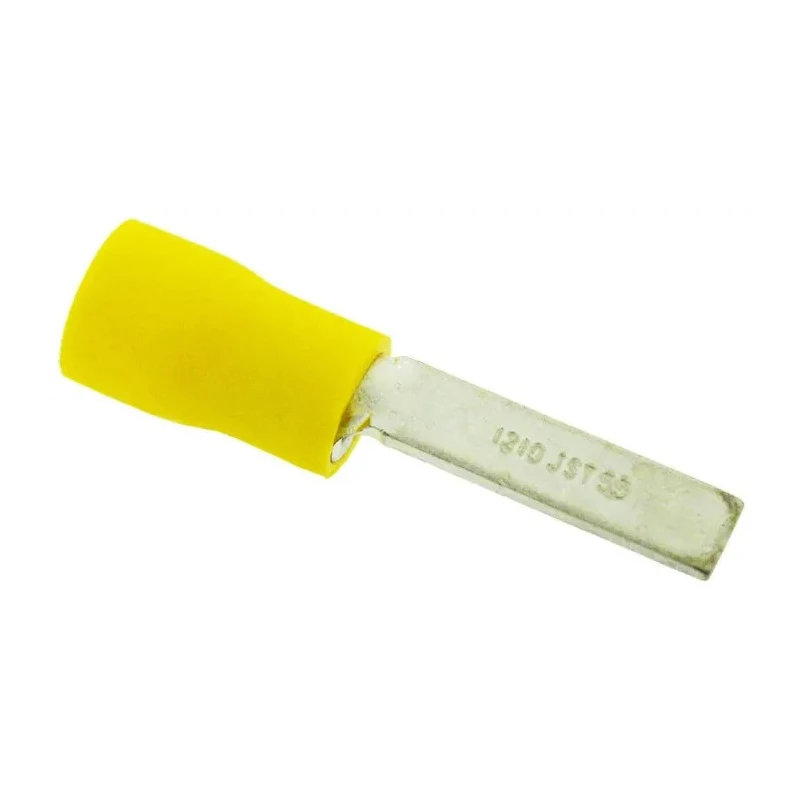 JST Insulated Crimp Blade Terminal 18.6 mm Blade Length Vinyl Insulation, 12 AWG to 10 AWG Yellow FV5.5-AFW(LF)K