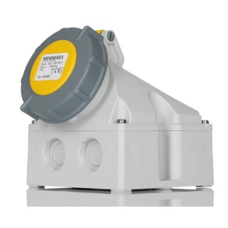 MENNEKES Wall Mount Industrial Power Connector 16A 110V IP67 Yellow 3 Pole IP67