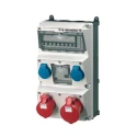 MENNEKES AMAXX IP44 Blue and Red Wall Mount 5 Pole Industrial Power Connector 400V IP44 
