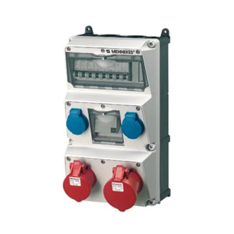 MENNEKES AMAXX IP44 Blue and Red Wall Mount 5 Pole Industrial Power Connector 400V IP44 