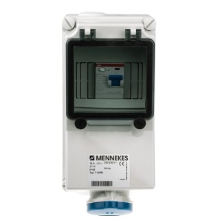 MENNEKES Wall Mount Industrial Power Connector Blue IP44 Rated At 16A, 230V, 3 Pole IP44 