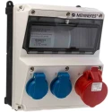 MENNEKES Industrial Power Connector AMAXX Receptacle Combination 16A 230V, 400V 5-Pole IP44 Red Blue Wall Mount IP44