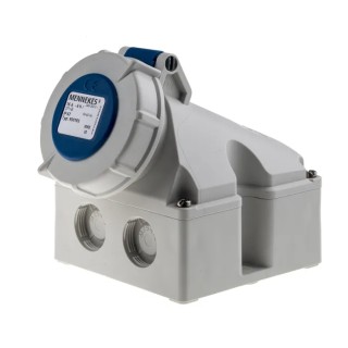 MENNEKES Industrial Power Connector Wall Mount 16A 230V IP67 Blue 3 Pole 