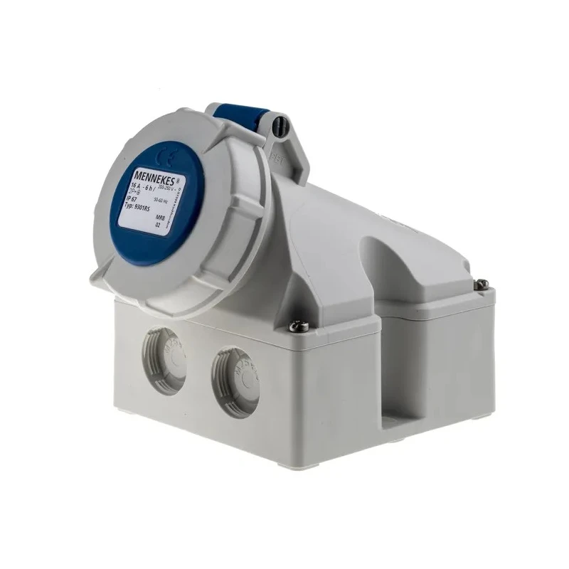 MENNEKES Industrial Power Connector Wall Mount 16A 230V IP67 Blue 3 Pole 