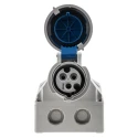 MENNEKES Industrial Power Connector Wall Mount 16A 230V IP67 Blue 3 Pole 
