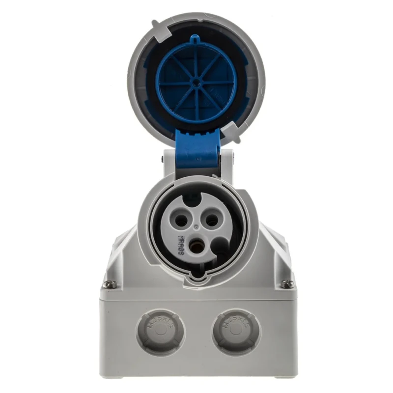 MENNEKES Industrial Power Connector Wall Mount 16A 230V IP67 Blue 3 Pole 