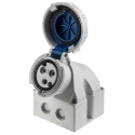 MENNEKES Industrial Power Connector 3 Pole, Rated At 32A 230V, IP67 Blue, Wall Mount Screw Terminal 