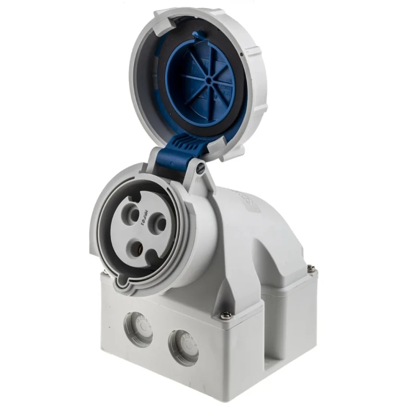 MENNEKES Industrial Power Connector 3 Pole, Rated At 32A 230V, IP67 Blue, Wall Mount Screw Terminal 