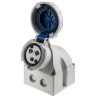 MENNEKES Industrial Power Connector 3 Pole, Rated At 32A 230V, IP67 Blue, Wall Mount Screw Terminal