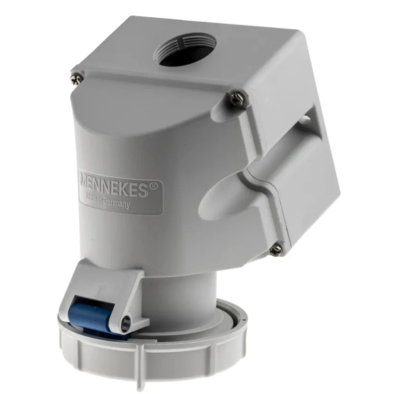 MENNEKES Industrial Power Connector 3 Pole, Rated At 32A 230V, IP67 Blue, Wall Mount Screw Terminal 