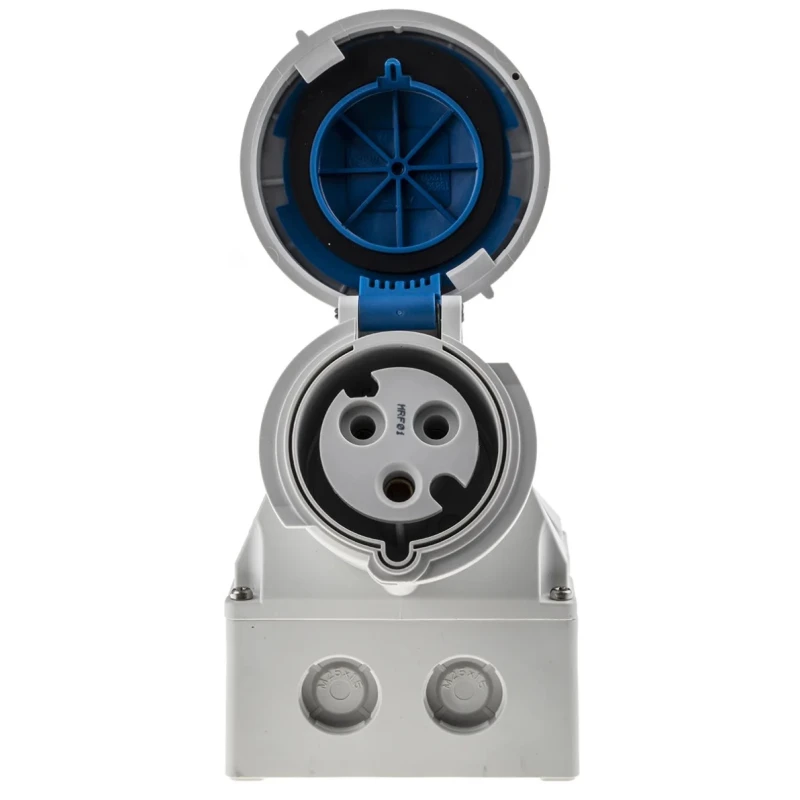 MENNEKES Industrial Power Connector 3 Pole, Rated At 32A 230V, IP67 Blue, Wall Mount Screw Terminal 