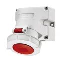 MENNEKES Industrial Power Connector, Red IP67 Rated, 16A, 400V, Wall Mount, 5 Pole IP67