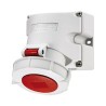 MENNEKES Industrial Power Connector, Red IP67 Rated, 16A, 400V, Wall Mount, 5 Pole IP67