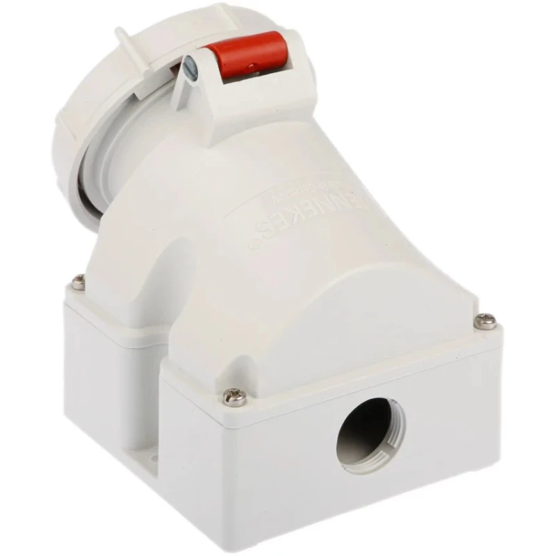 MENNEKES Industrial Power Connector Rated At 16A, 400V Red Wall Mount IP67 5 Pole IP67