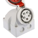 MENNEKES Industrial Power Connector Rated At 16A, 400V Red Wall Mount IP67 5 Pole IP67