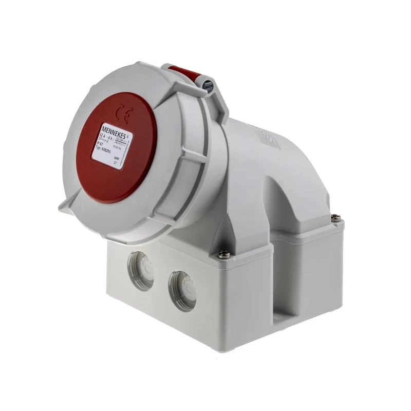 MENNEKES Industrial Power Connector Wall Mount, 32A 400V IP67 Red 5 Pole IP67