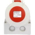 MENNEKES Industrial Power Connector Rated At 16A, 400V Red Wall Mount IP67 5 Pole IP67