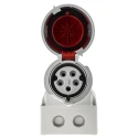 MENNEKES Industrial Power Connector Wall Mount, 32A 400V IP67 Red 5 Pole IP67
