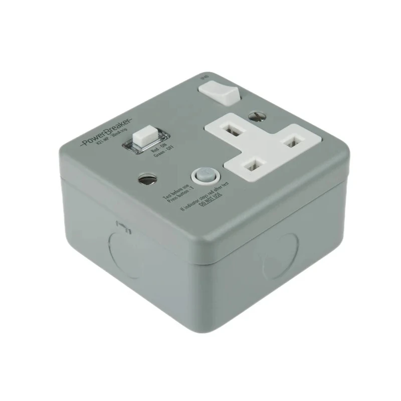 Powerbreaker PowerBreaker H 13A Passive 1 Gang Dual Pole Surface Mounted RCD Socket K21MP-C