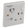 Powerbreaker PowerBreaker H 13A Passive 1 Gang Surface Switched RCD Socket Polycarbonate 230VAC K21WP-C