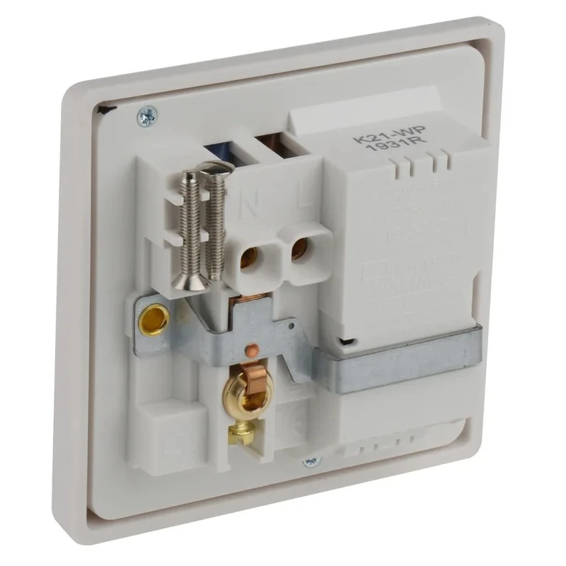 Powerbreaker PowerBreaker H 13A Passive 1 Gang Surface Switched RCD Socket Polycarbonate 230VAC K21WP-C