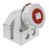 MENNEKES Industrial Power Connector, Rated at 32A, 400V, IP67, Red, Wall Mount, Screw Terminal, 4 Pole IP67