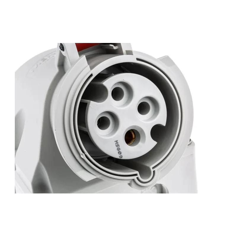 MENNEKES Industrial Power Connector, Rated at 32A, 400V, IP67, Red, Wall Mount, Screw Terminal, 4 Pole IP67