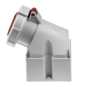 MENNEKES Industrial Power Connector, Rated at 32A, 400V, IP67, Red, Wall Mount, Screw Terminal, 4 Pole IP67