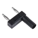 Staubli Black Male Banana Plug 2 mm Connector Plug-In Termination Silver Plating 30 V 60V dc 10A 63.9845-21