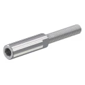 Staubli Silver 3 mm Terminal Post, M4 Thread, 55A, Height Above Panel 20mm 01.0002